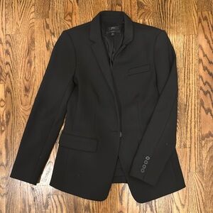 JCrew Structured Black Regent Blazer Size 0